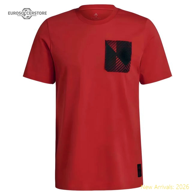 High-Quality Professional Man Utd 2021-2022 STR Graphic Tee Red