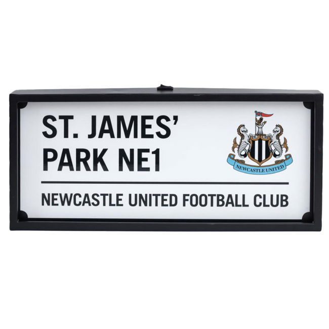 Stylish Newcastle Newcastle United FC Metal LED Street Sign for Gam...