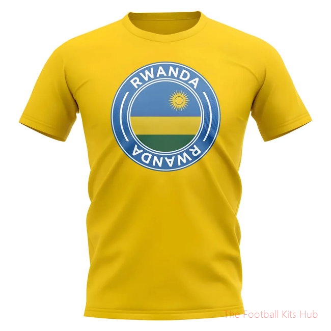 Rwanda Football Badge T-Shirt (Yellow)