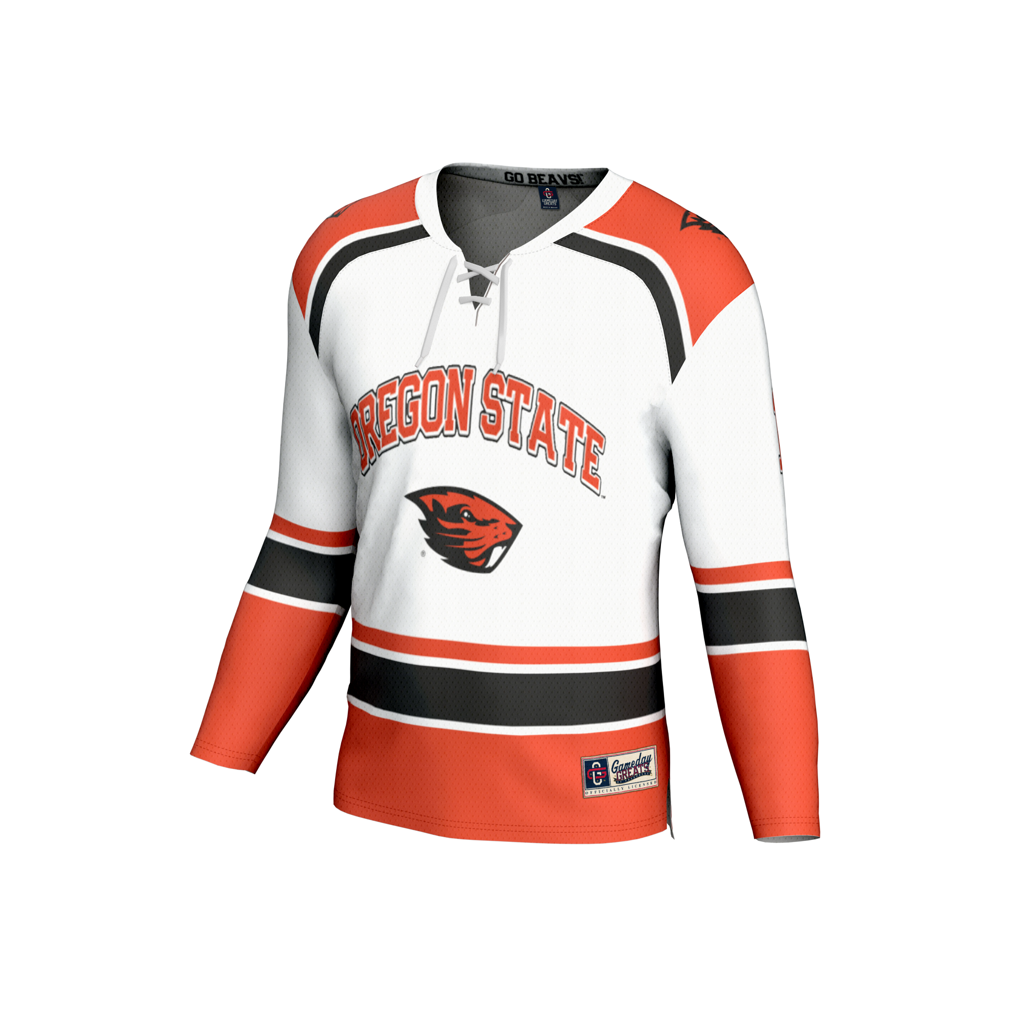 [DDG] Oregon State Beavers GameDay Greats Unisex Lightweight Hockey Fashion Jersey - White