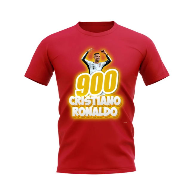 Cristiano Ronaldo 900 Career Goals T-Shirt (Red) Worldcup