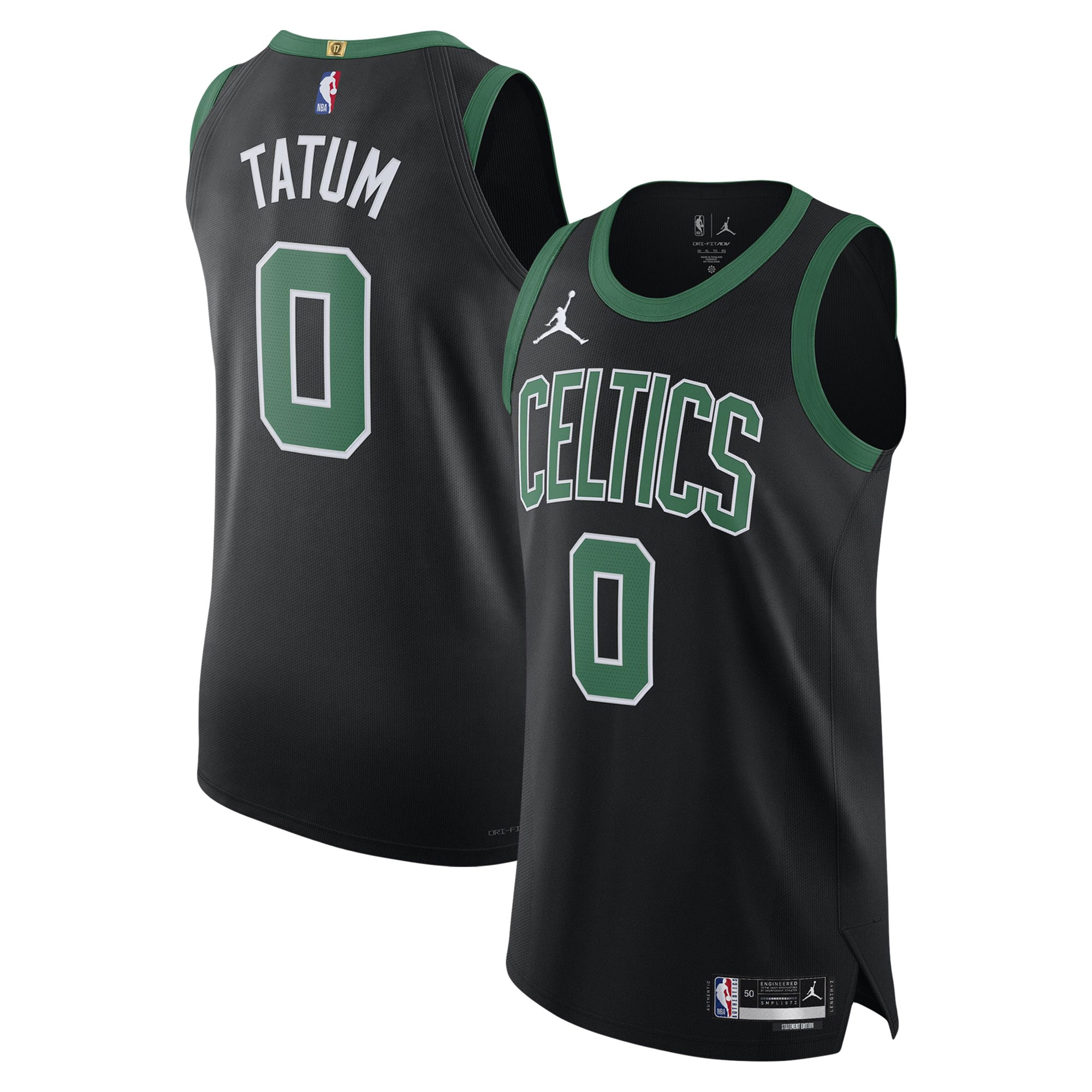 [LK] Jayson Tatum #0 Boston Celtics Authentic Player Jersey - Statement Edition - Black