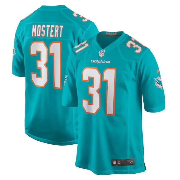 None Raheem Mostert Game Jersey - Aqua | NFL Player Jersey | NFL Footb
