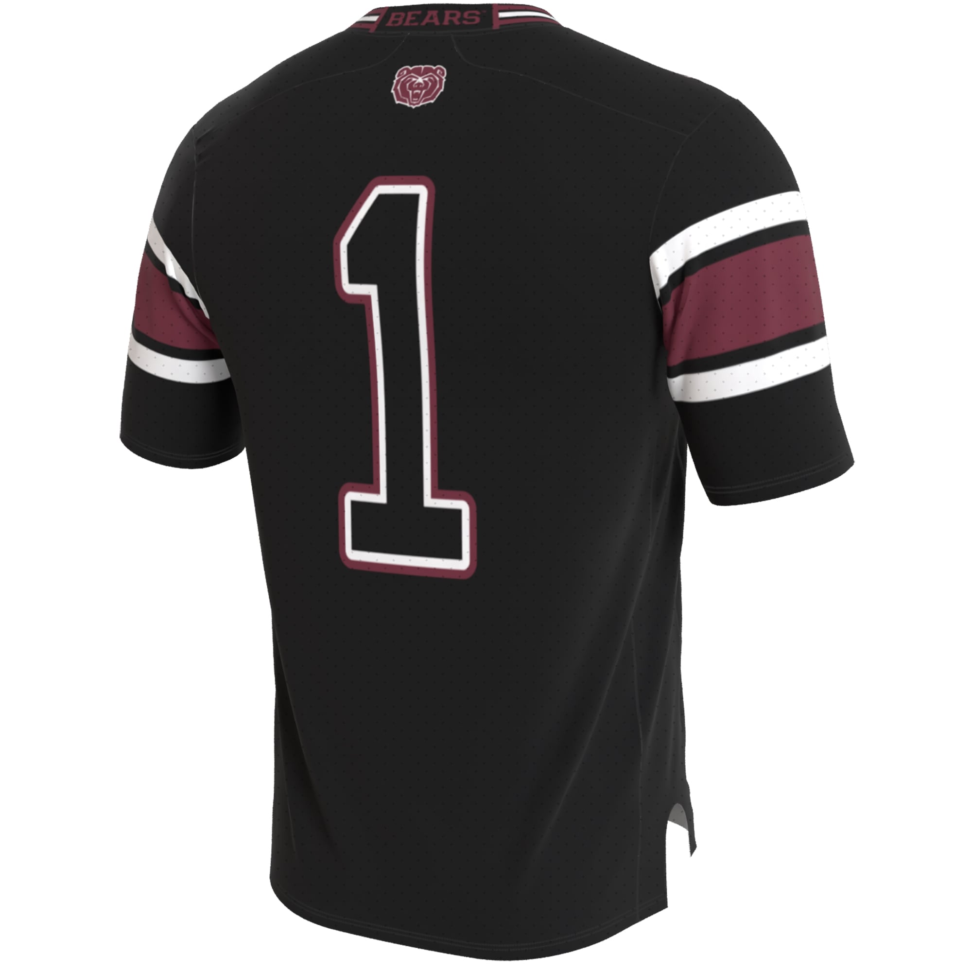 Unisex Black Missouri State University Bears Lightweight Collegiate Football Blackout Fashion Jersey