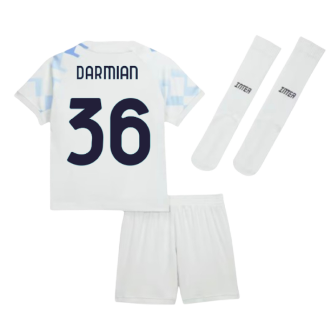 Outstanding 2025-2026 Inter Milan Away Mini Kit (darmian 36)