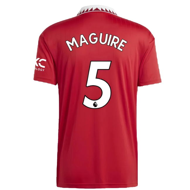 Proud Football Man Utd Home Shirt Maguire #5 Top Tier Updated Desi...