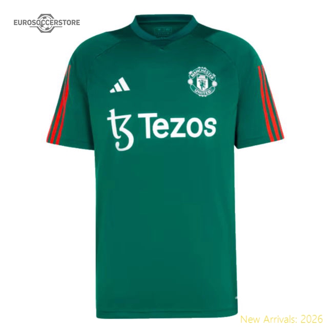 Premium 2023-2024 Man Utd Training Shirt (green) (mainoo 37)