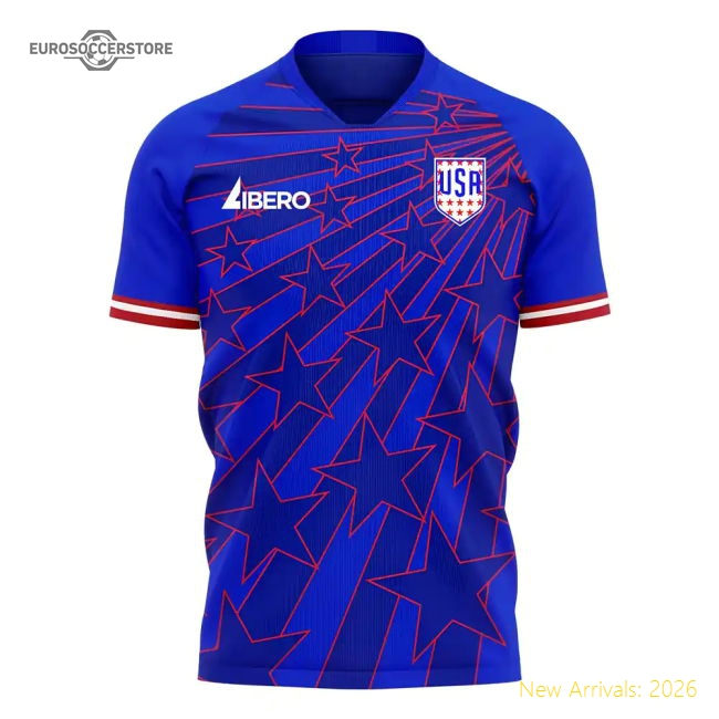 High-quality Stars And Stripes 2025-2026 Away Concept Football Kit