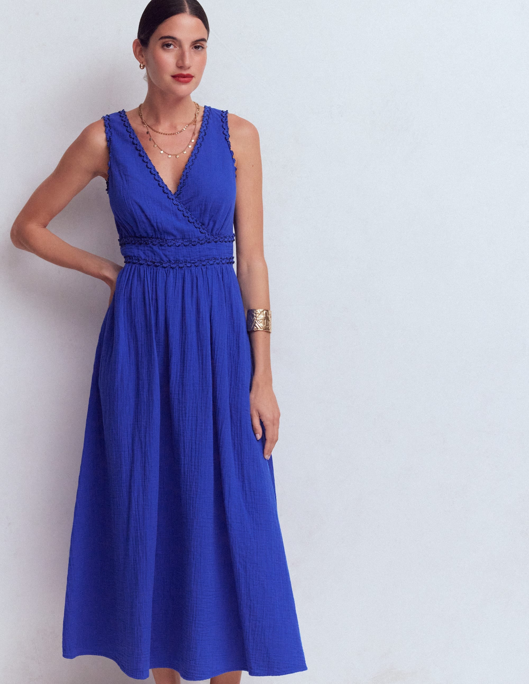 Lorna Trim Double Cloth Dress