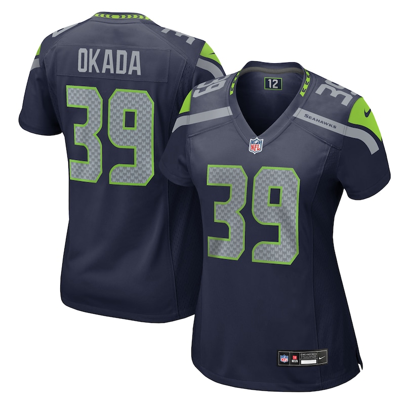 None Ty Okada Seattle Seahawks Football Franchise Game Jersey