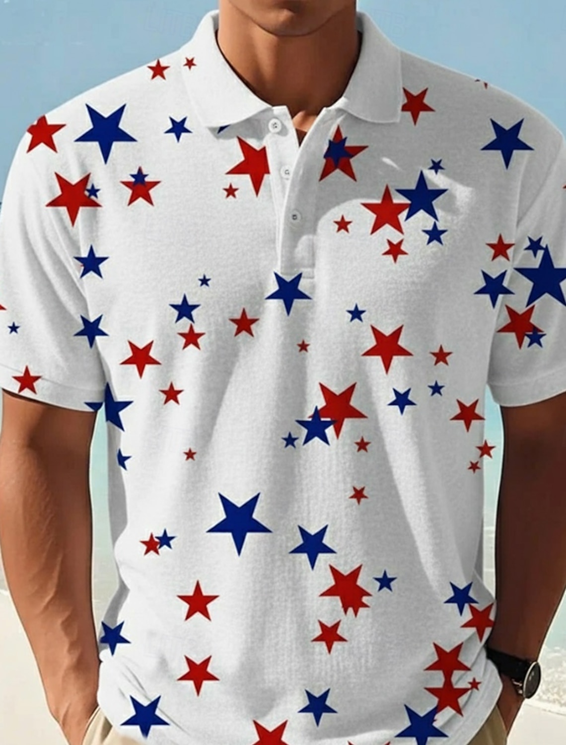 Men's Golf Shirt American Flag Polo Shirt Casual Daily Turndown Quarter Zip Short Sleeve Fashion Casual Flag Zipper Quarter Zip Spring & Summer Regular Fit Navy Blue Dark Green Gray Golf Shirt