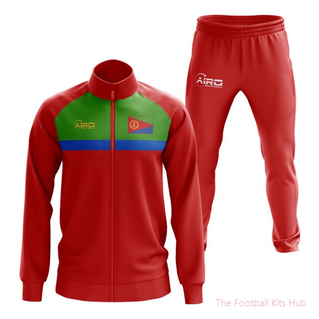 Men Eritrea Concept Football Tracksuit (Red)