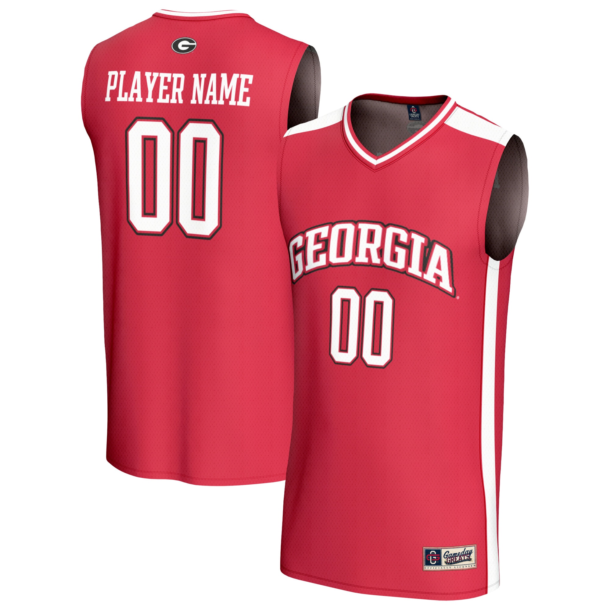 [NJP] Georgia Bulldogs GameDay Greats Youth Lightweight Collegiate Men's Basketball NIL Pick-A-Player Fashion Jersey - Red