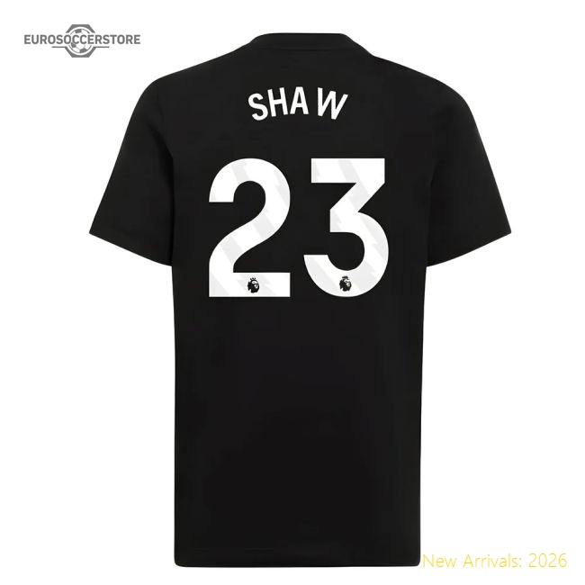 High-quality 2025-2026 Man Utd Eu Training Tee (black) (shaw 23)
