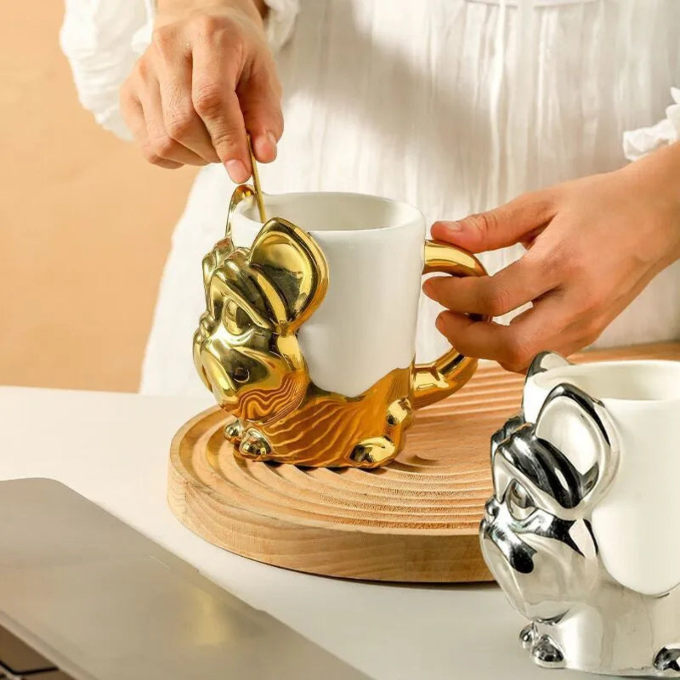 Street-Ready Frenchify Adorable 3d French Bulldog Ceramic Mug for Fas...