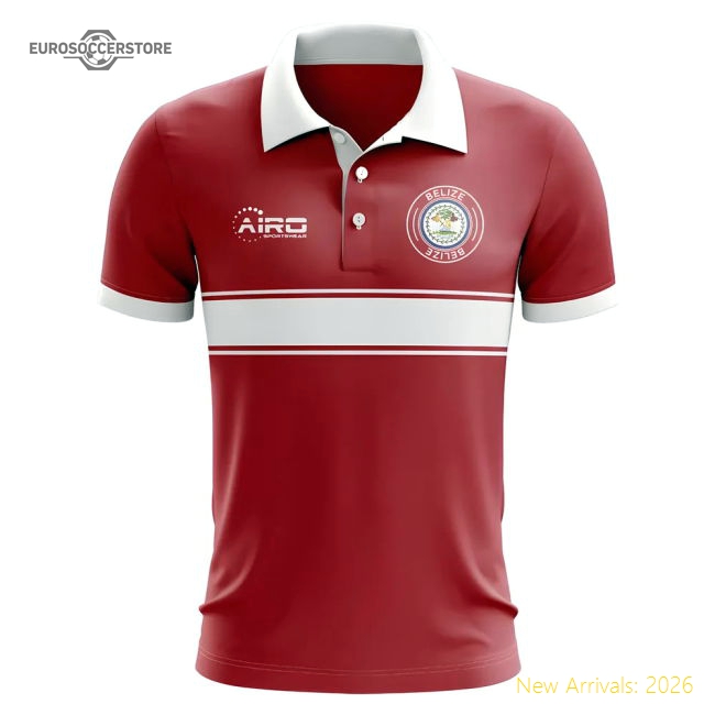 Belize Concept Stripe Polo Shirt (red) - Reasonable Price