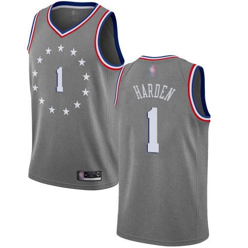 Nike 76ers Gray James Harden #1 Jersey - Cost-Effective Quality