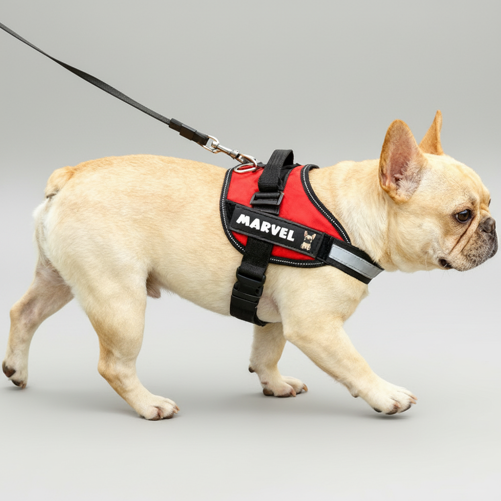 French Bulldog Maxie Personalized French Bulldog Harness Practical Dog Gear