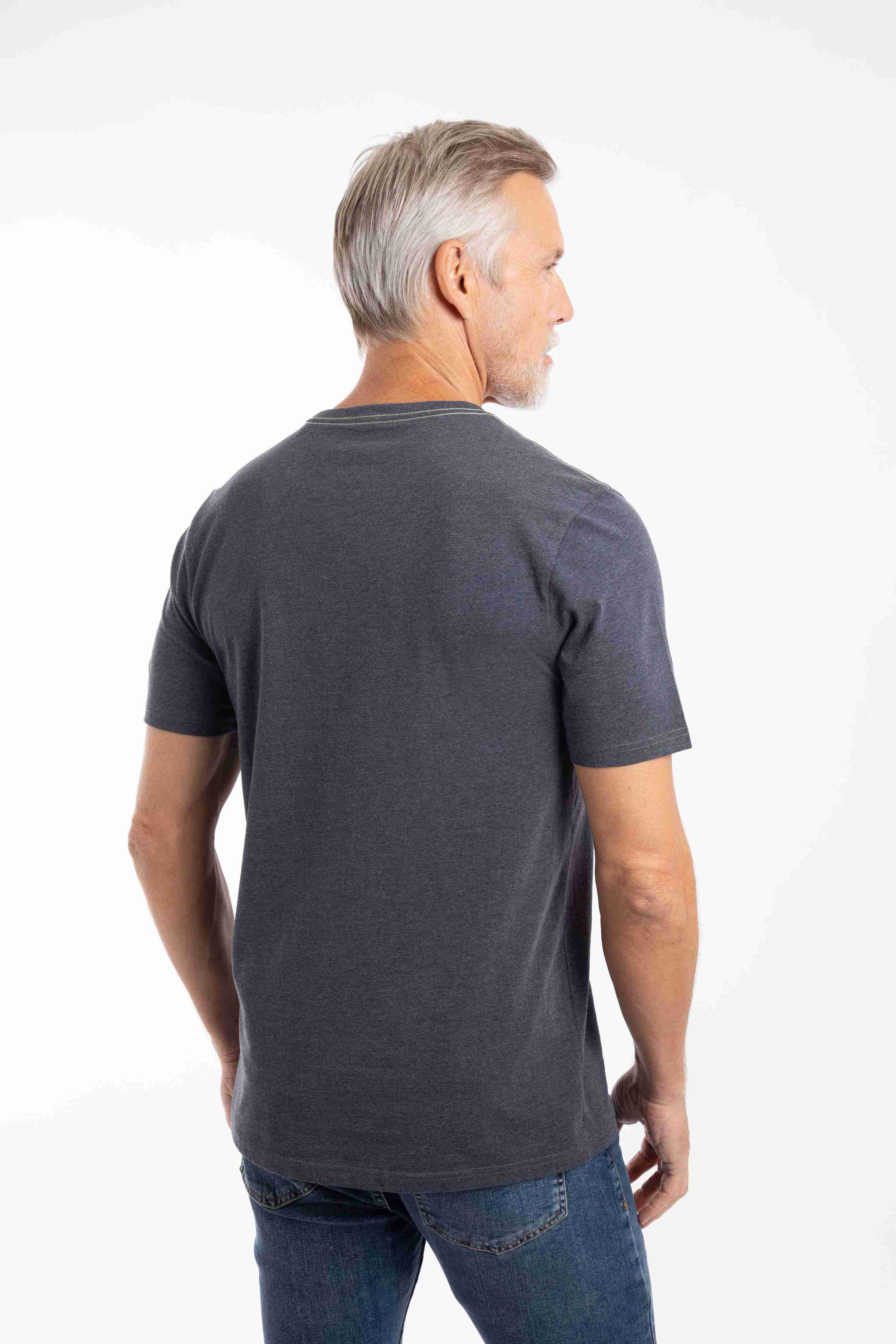 Sunrise Front Print Graphic T-Shirt Navy