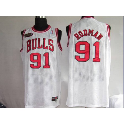 Nuggets White Chicago Bulls #91 Jersey - NBA Fan Apparel