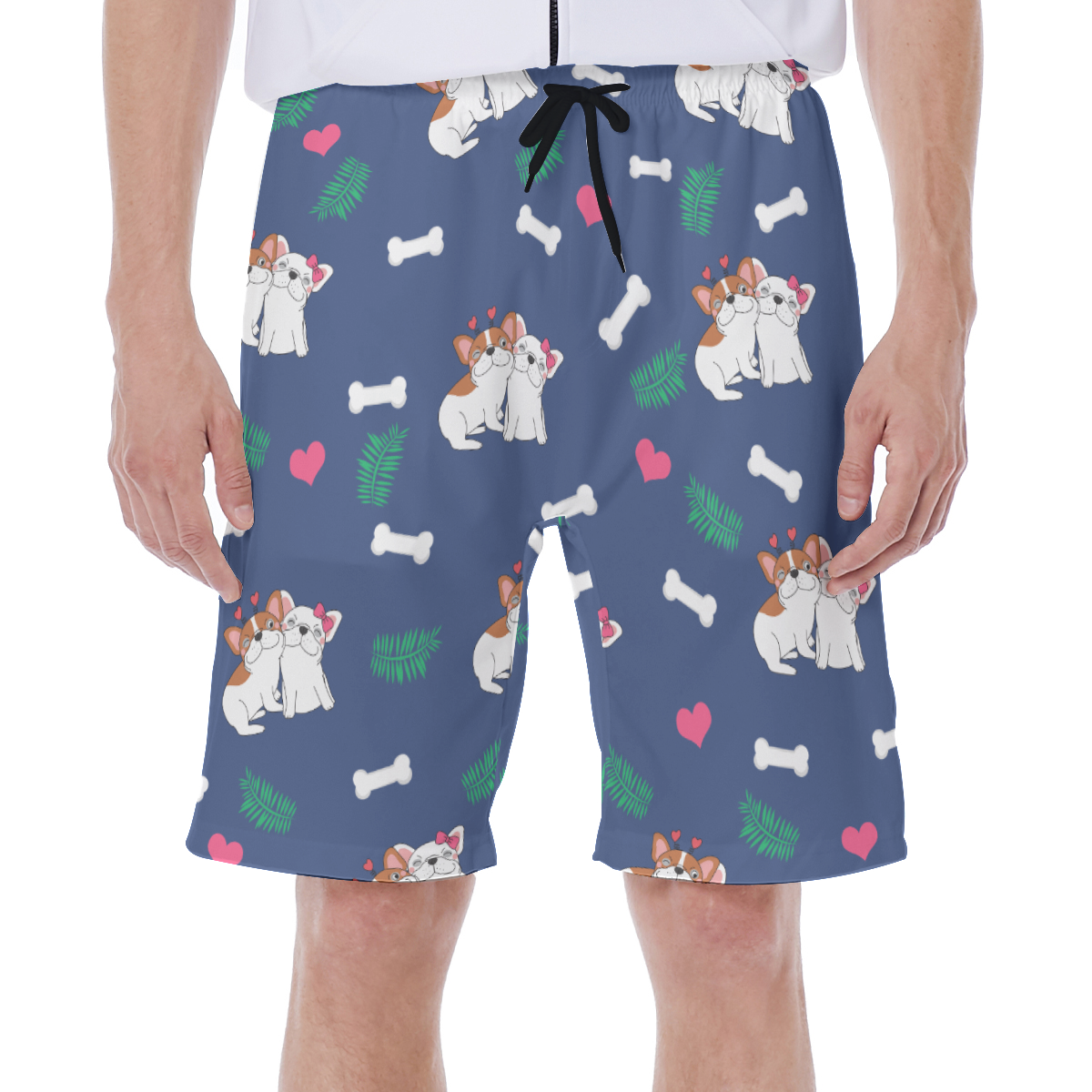 French Bulldog Lover Odie Men's Beach Shorts Stylish Daily Item