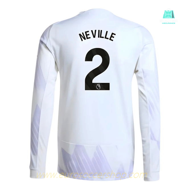 2025-2026 Man Utd Authentic Long Sleeve Away Shirt (Neville 2)