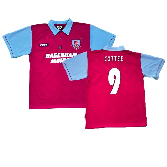 Latest West Ham Home Match Shirt 1995-1996 (Cottee 9)