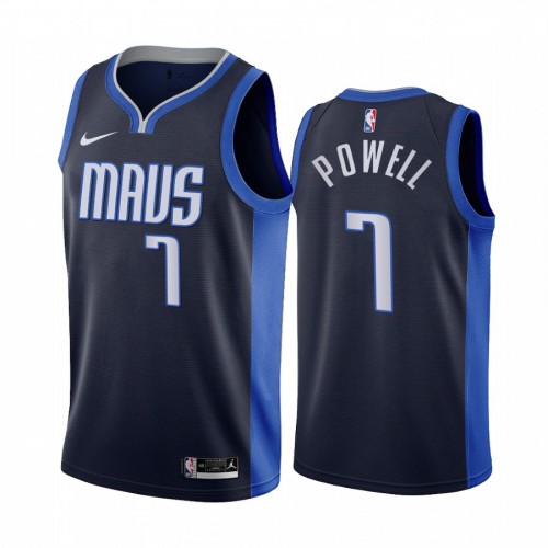 Dallas Dallas Mavericks #7 Dwight Powell Navy Womens NBA Swingman 2020-21 Earned Edition Jersey Womens