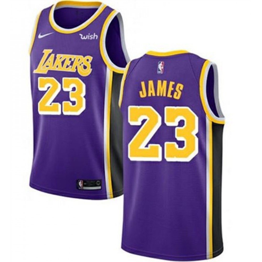 Exclusive Men's LA Lakers #23 LeBron Purple Basketball Jersey
