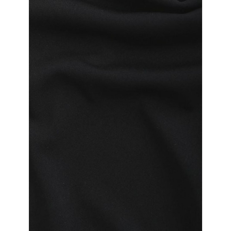 Metal Chain Backless Cowl Front Crop Top MS0295