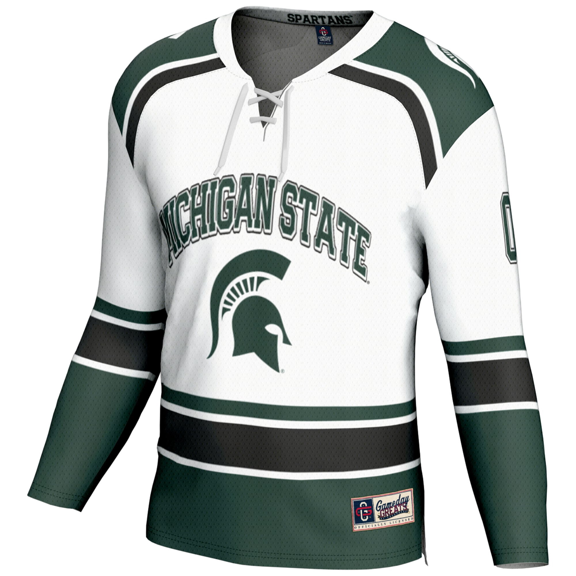 [DDG] Michigan State Spartans GameDay Greats Men's Ice Hockey NIL Pick-A-Player Jersey - White