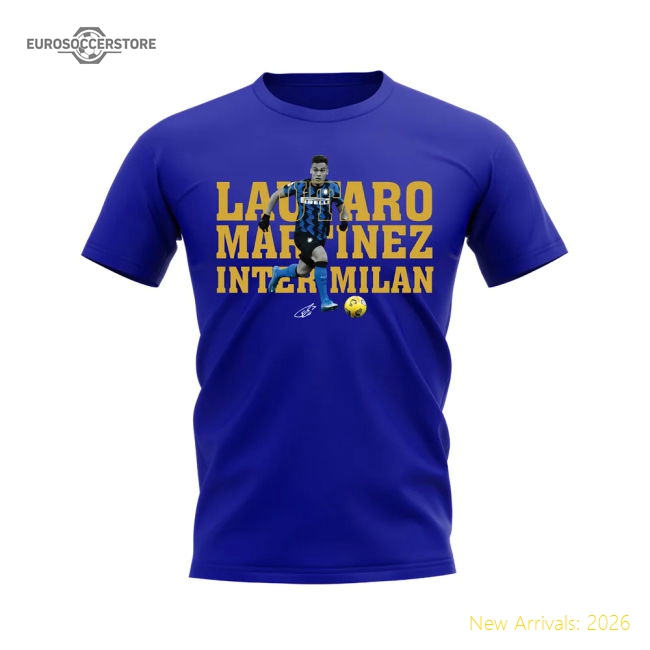 Excellent Lautaro Martinez Inter Milan Player Tee (royal Blue)