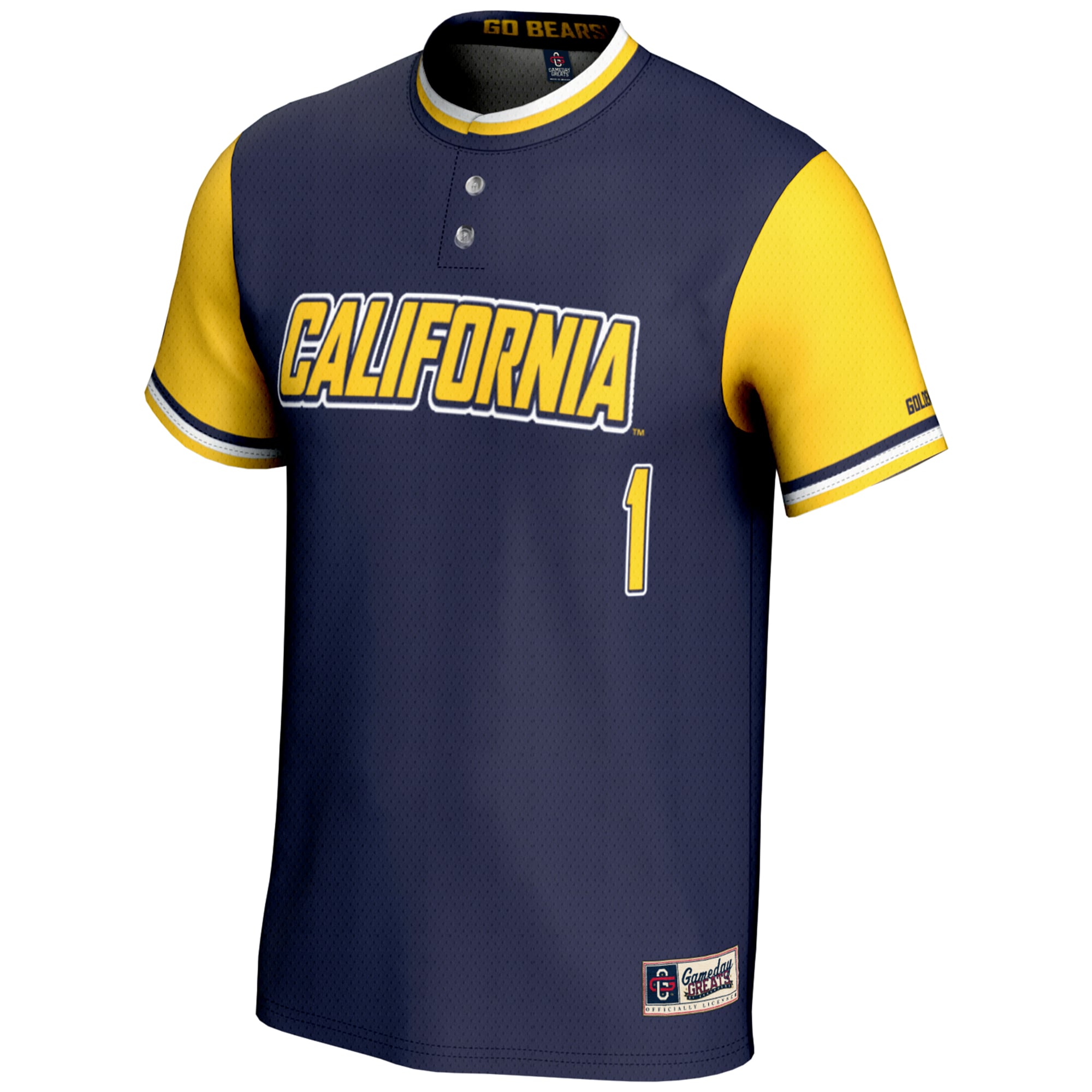 #1 Cal Bears GameDay Greats Youth Lightweight Softball Jersey - Navy