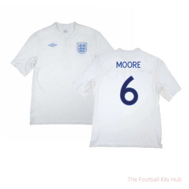 England 2009-10 Home Shirt (XXL) (Good) (Moore 6)