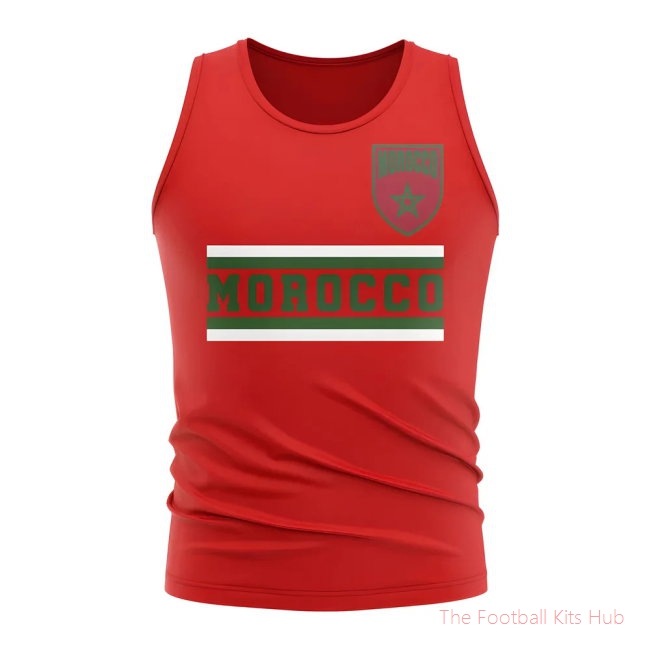 Morocco Core Football Country Sleeveless Tee (Red)