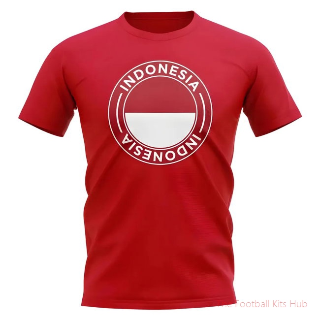 Indonesia Football Badge T-Shirt (Red)