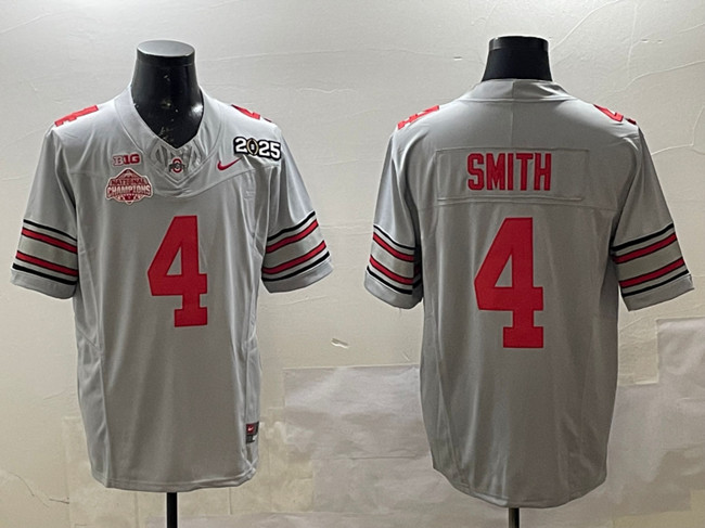 Men's OSU Buckeyes Jeremiah Smith #4 game jersey Game 2025 stitched