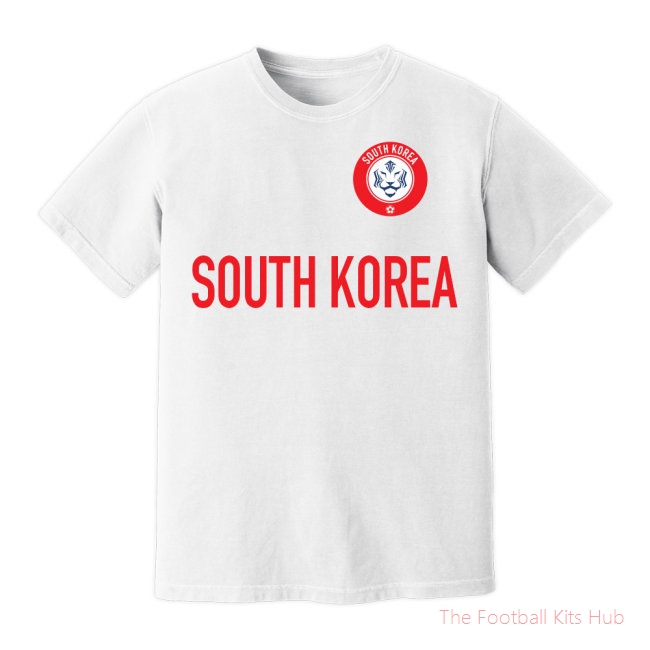 South Korea National Team Text T-Shirt (White)