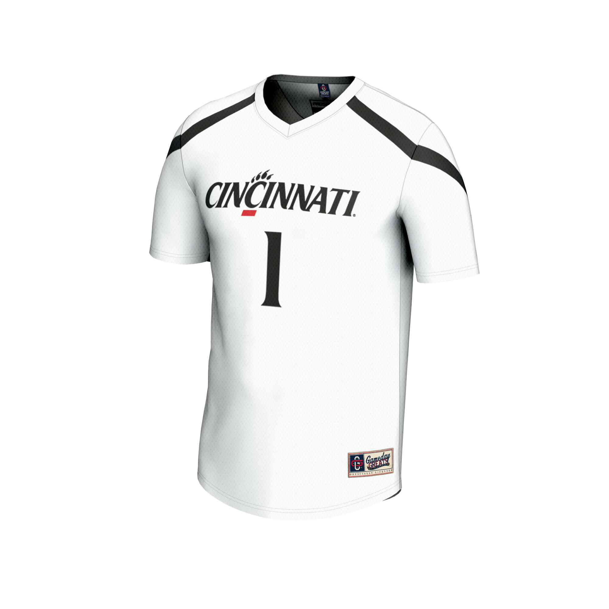 [NJP] Cincinnati Bearcats GameDay Greats Unisex Lacrosse Fashion Jersey - White