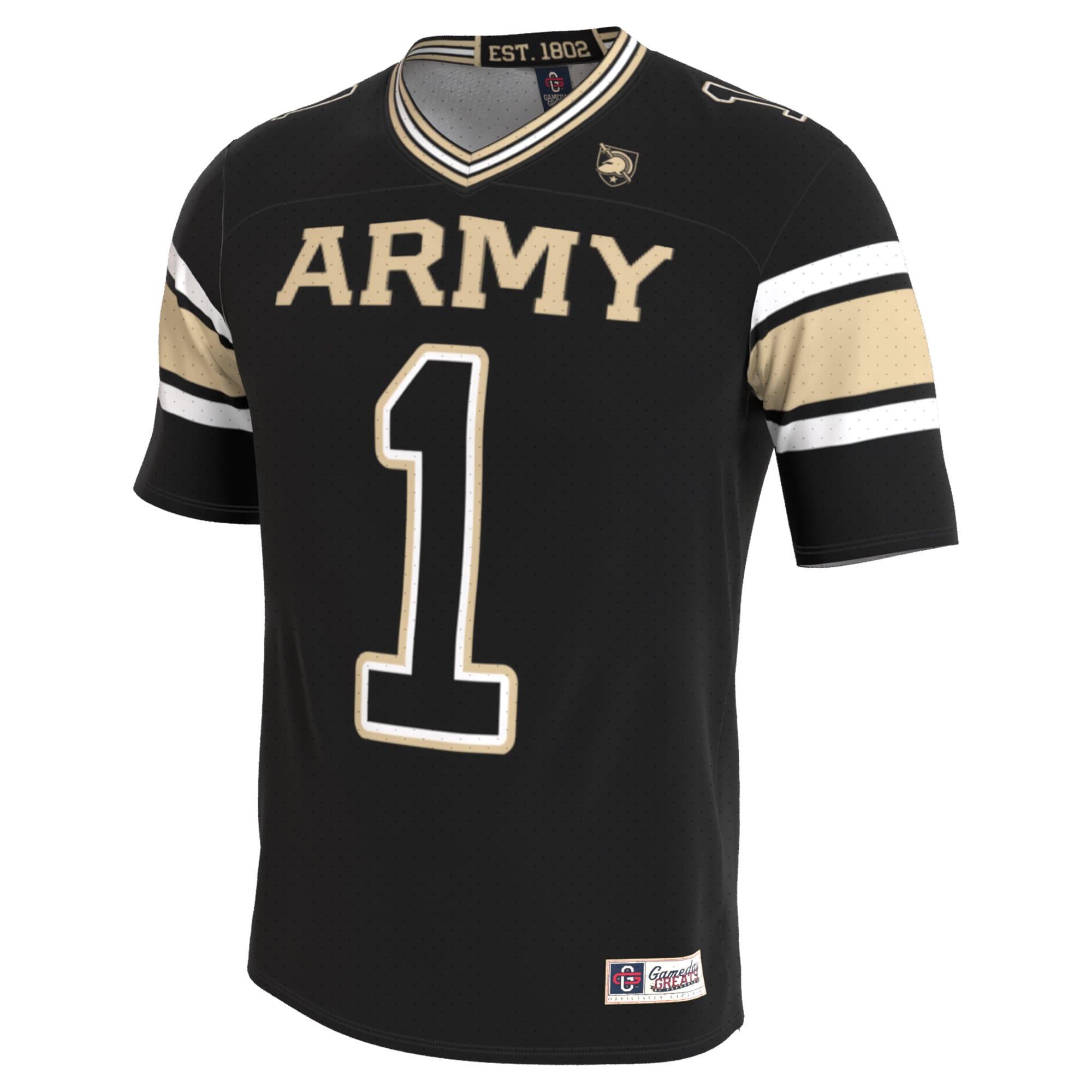 Youth Black Army Black Knights Lightweight Collegiate Football Blackout Fashion Jersey