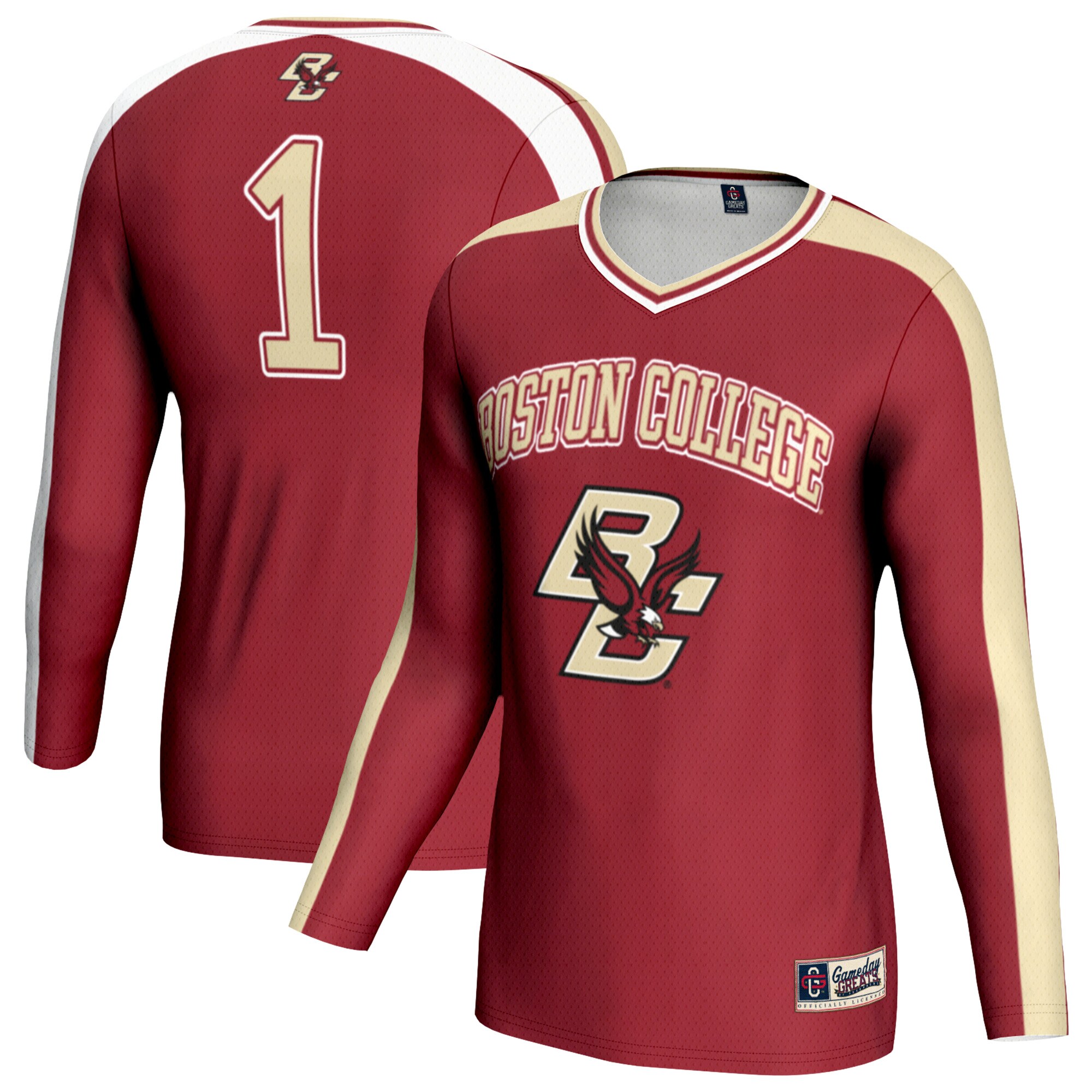 [DDG] Boston College Eagles GameDay Greats Youth Women's Volleyball Lightweight Fashion Jersey - Maroon