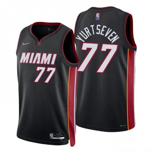 Black MIA Miami Heat #77 Nike Durable Jersey Basketball Jersey