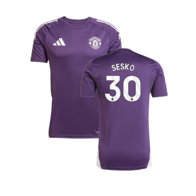 2025-2026 Man Utd Training Jersey (Aurora Plum) (Sesko 30)