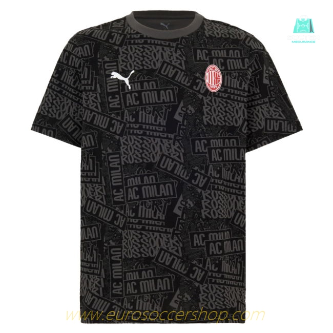 2025-2026 AC Milan ftblCulture Tee AOP (Black)