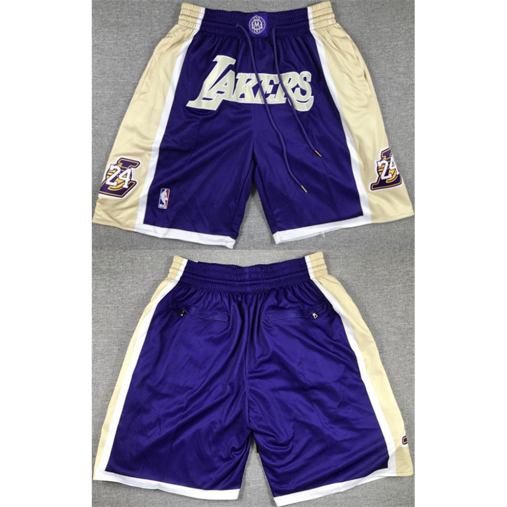 Men's Los Angeles Lakers Purple/Gold Shorts (Run Small)