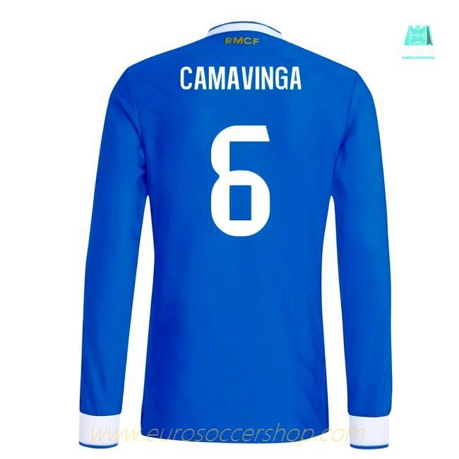 2025-2026 Real Madrid Authentic Long Sleeve Third Shirt (Camavinga 6)