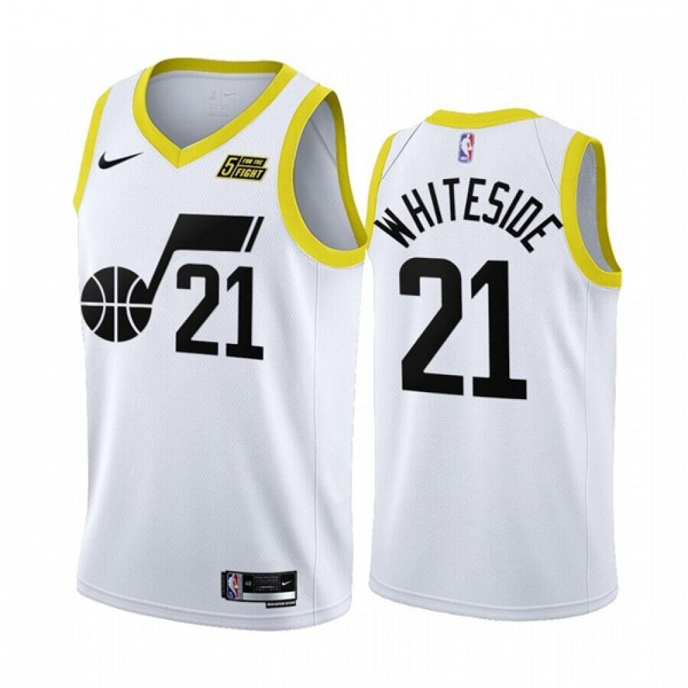Collector's Item Men's UTA #21 Hassan White Basketball Jersey