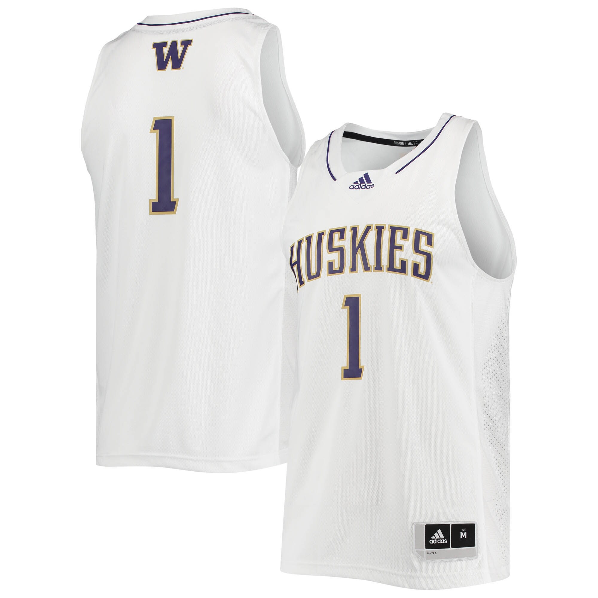 [DDG] Washington Huskies Swingman Basketball Jersey - White