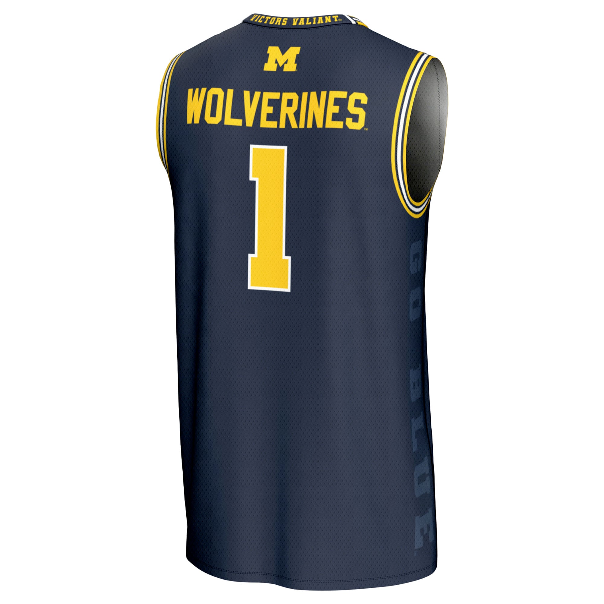 #1 Michigan Wolverines GameDay Greats Unisex Icon Print Lightweight Basketball Fashion Jersey - Navy
