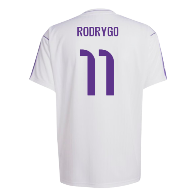 Top-Quality Real Madrid Terrace Icons Shirt (White) (Rodrygo 11)